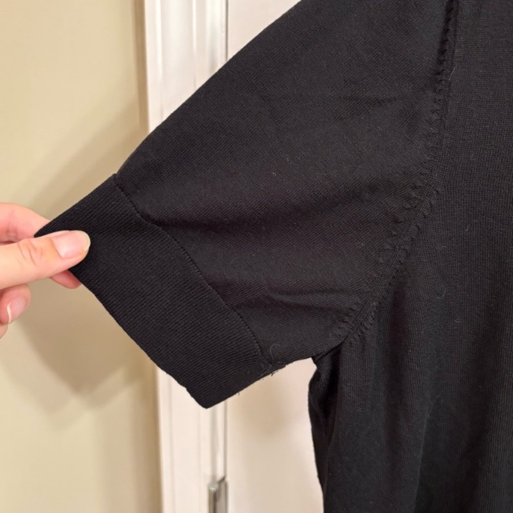 Black Button-Up Cardigan - Picture 3 of 4